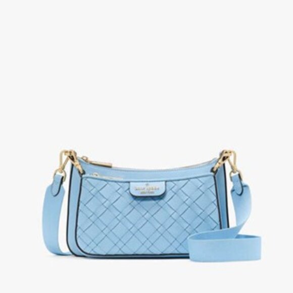 Kate Spade Duet Woven Leather Crossbody NWT